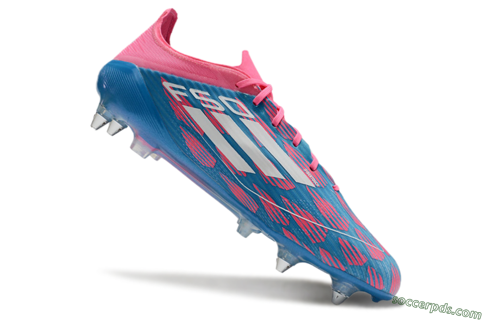 Adidas F50 Elite SG Low-Tops Football Boots - Blue/Pink 4