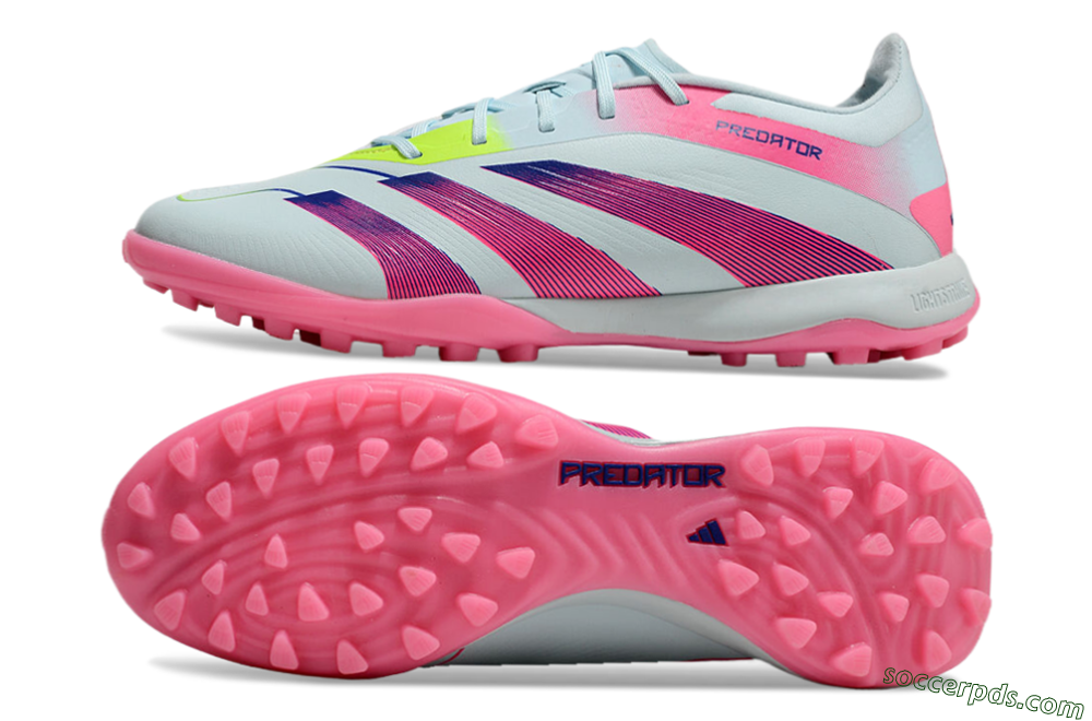 Adidas Predator 24 Elite TF Low-Tops Football Shoes - Jade/Pink/Yellow 0