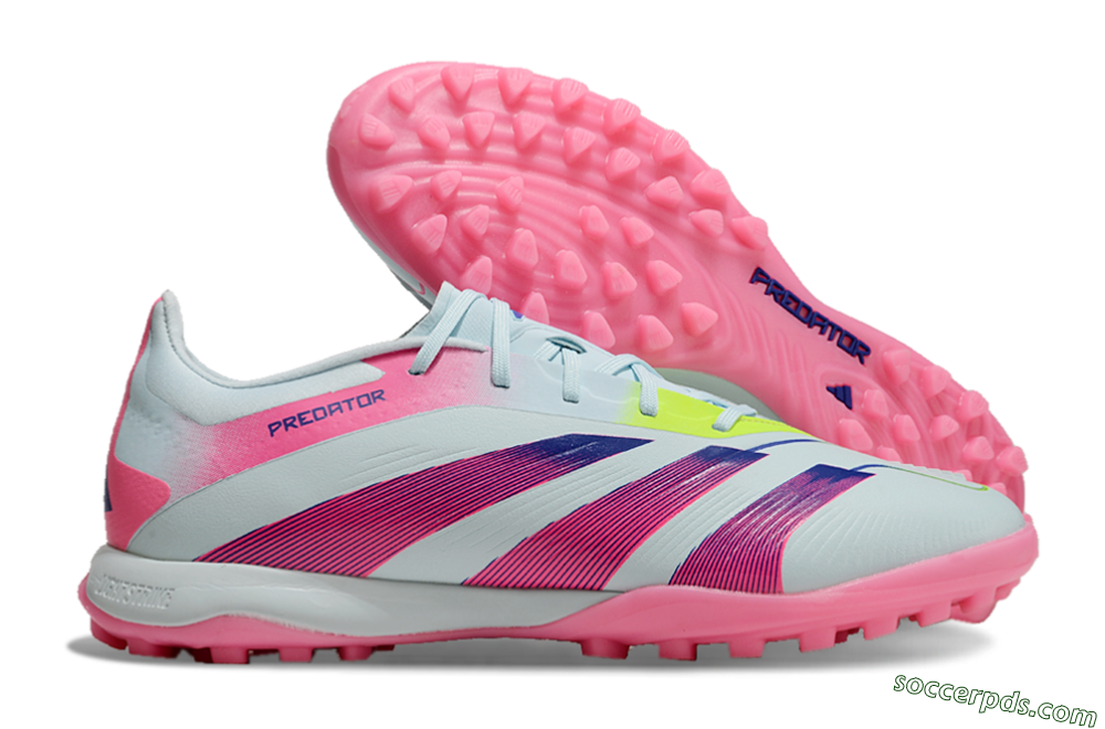 Adidas Predator 24 Elite TF Low-Tops Football Shoes - Jade/Pink/Yellow 1