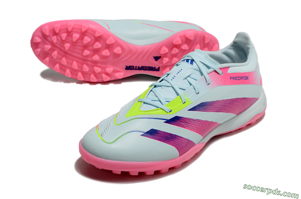 Adidas Predator 24 Elite TF Low-Tops Football Shoes - Jade/Pink/Yellow 3