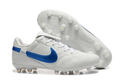 Nike The Premier 3 FG Low-Tops Football Boots - Beige/Blue/White