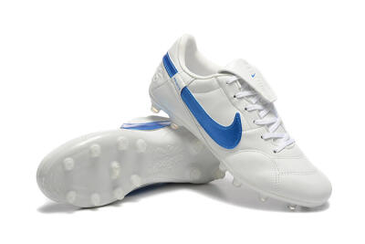 Nike The Premier 3 FG Low-Tops Football Boots - Beige/Blue/White