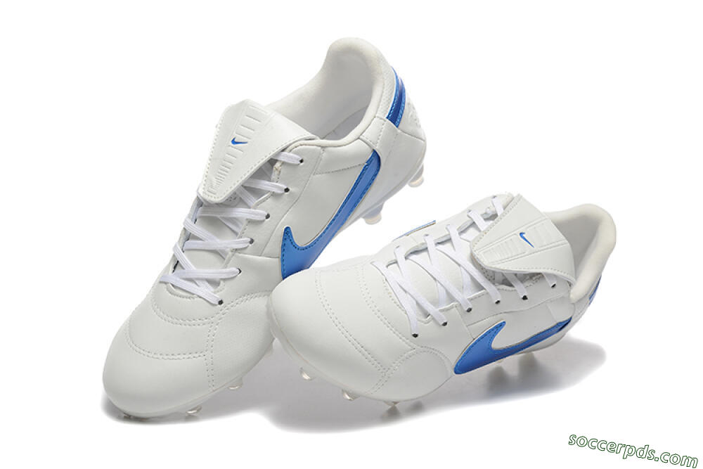 Nike The Premier 3 FG Low-Tops Football Boots - Beige/Blue/White 6