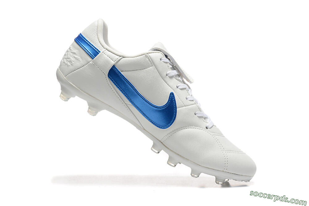 Nike The Premier 3 FG Low-Tops Football Boots - Beige/Blue/White 7