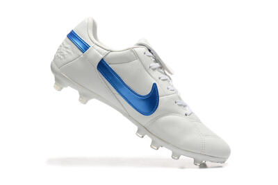Nike The Premier 3 FG Low-Tops Football Boots - Beige/Blue/White