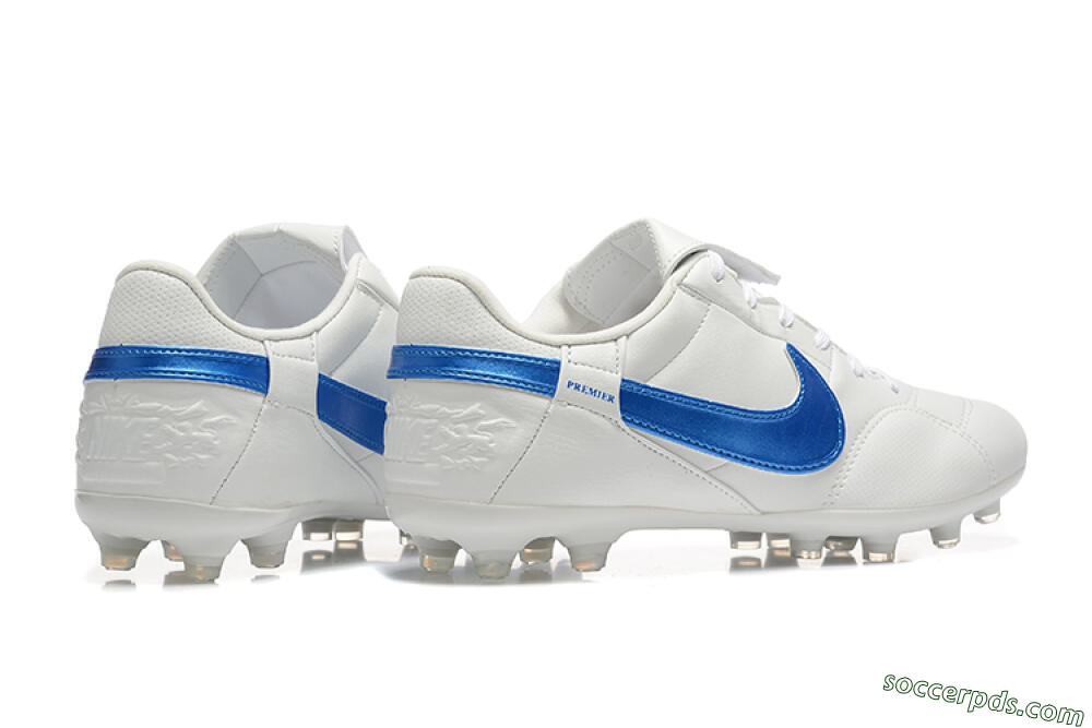 Nike The Premier 3 FG Low-Tops Football Boots - Beige/Blue/White 9