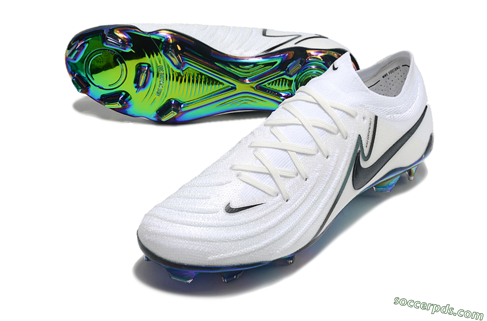 Nike Phantom Luna Elite FG Low-Tops Football Boots - White/Black/Gold 3