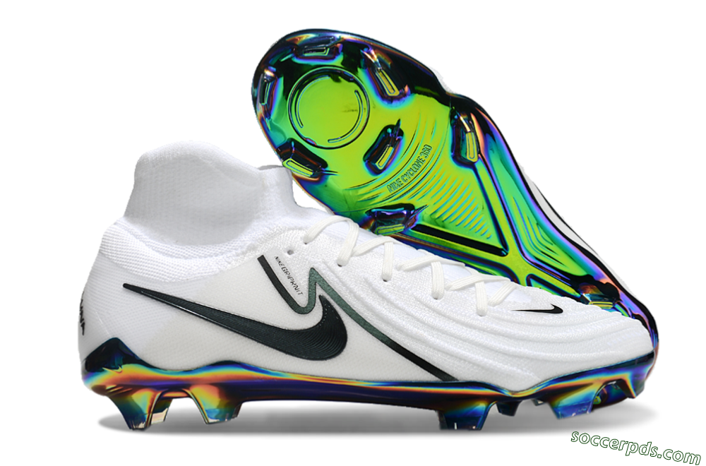 Nike Phantom Luna Elite FG High-Tops Football Boots - White/Black/Gold 1