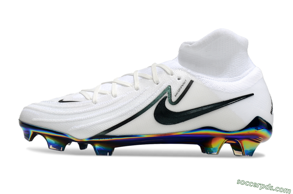 Nike Phantom Luna Elite FG High-Tops Football Boots - White/Black/Gold 2