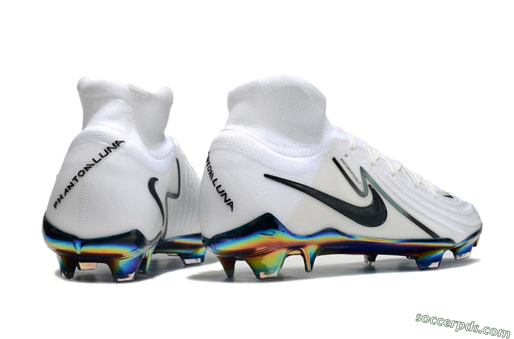 Nike Phantom Luna Elite FG High-Tops Football Boots - White/Black/Gold 6
