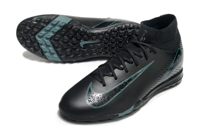 Nike Air Zoom Mercurial Superfly 10 Elite TF High-Tops Football Shoes - Black/Green/Silver