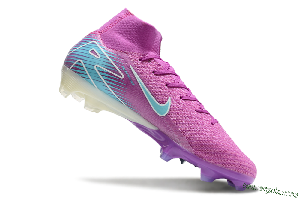 Nike Air Zoom Mercurial Superfly 10 Elite FG High-Tops Football Boots - Purple/Green 4