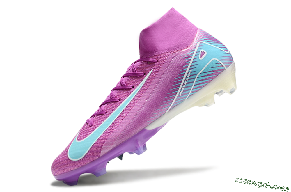 Nike Air Zoom Mercurial Superfly 10 Elite FG High-Tops Football Boots - Purple/Green 5