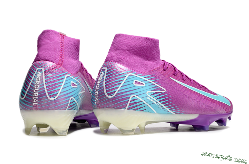 Nike Air Zoom Mercurial Superfly 10 Elite FG High-Tops Football Boots - Purple/Green 6