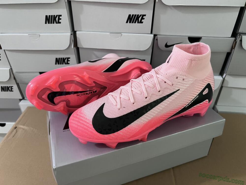 Nike Air Zoom Mercurial Superfly 10 Elite FG High-Tops Football Boots - Pink/Red/Black