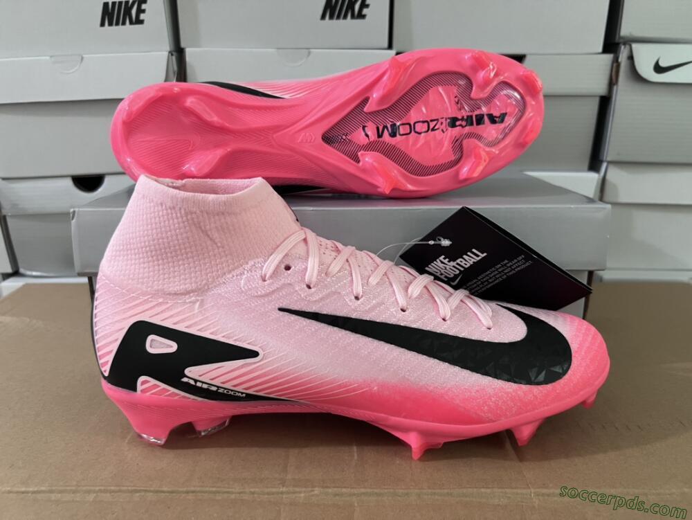 Nike Air Zoom Mercurial Superfly 10 Elite FG High-Tops Football Boots - Pink/Red/Black