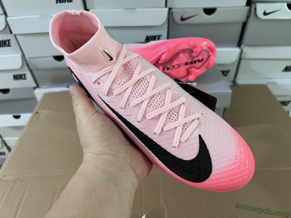 Nike Air Zoom Mercurial Superfly 10 Elite FG High-Tops Football Boots - Pink/Red/Black