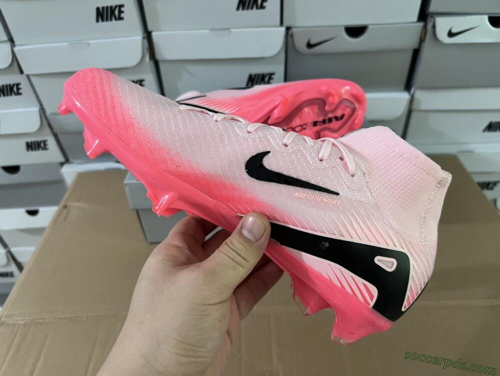 Nike Air Zoom Mercurial Superfly 10 Elite FG High-Tops Football Boots - Pink/Red/Black