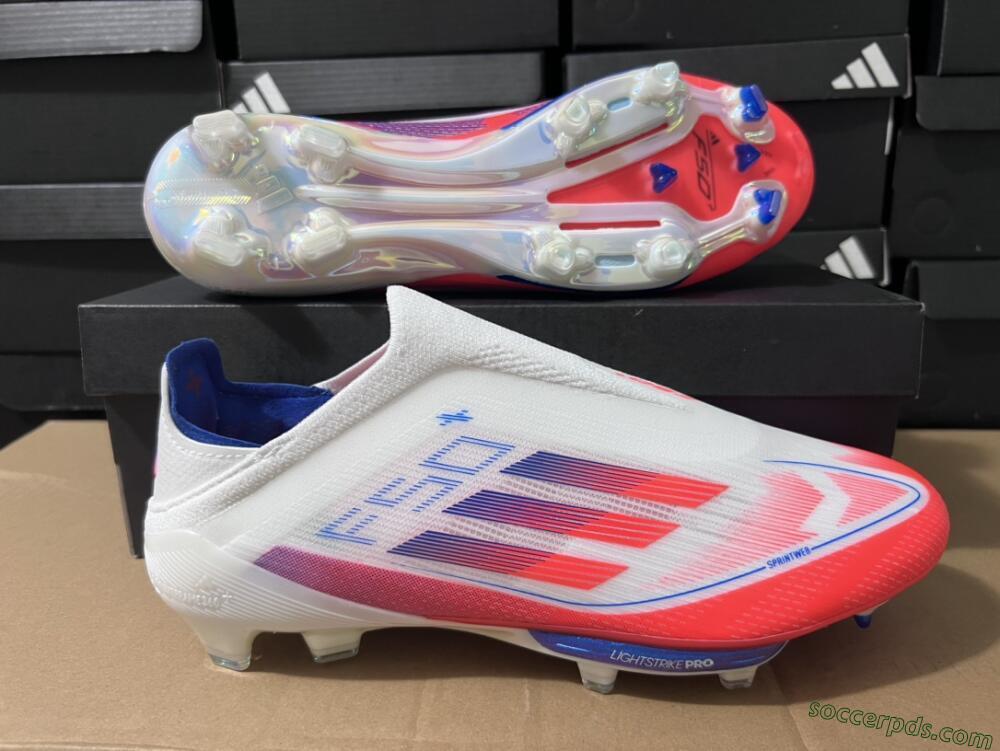 Adidas F50+ Lightstrike Pro Laceless FG Low-Tops Football Boots - Red/White/Blue