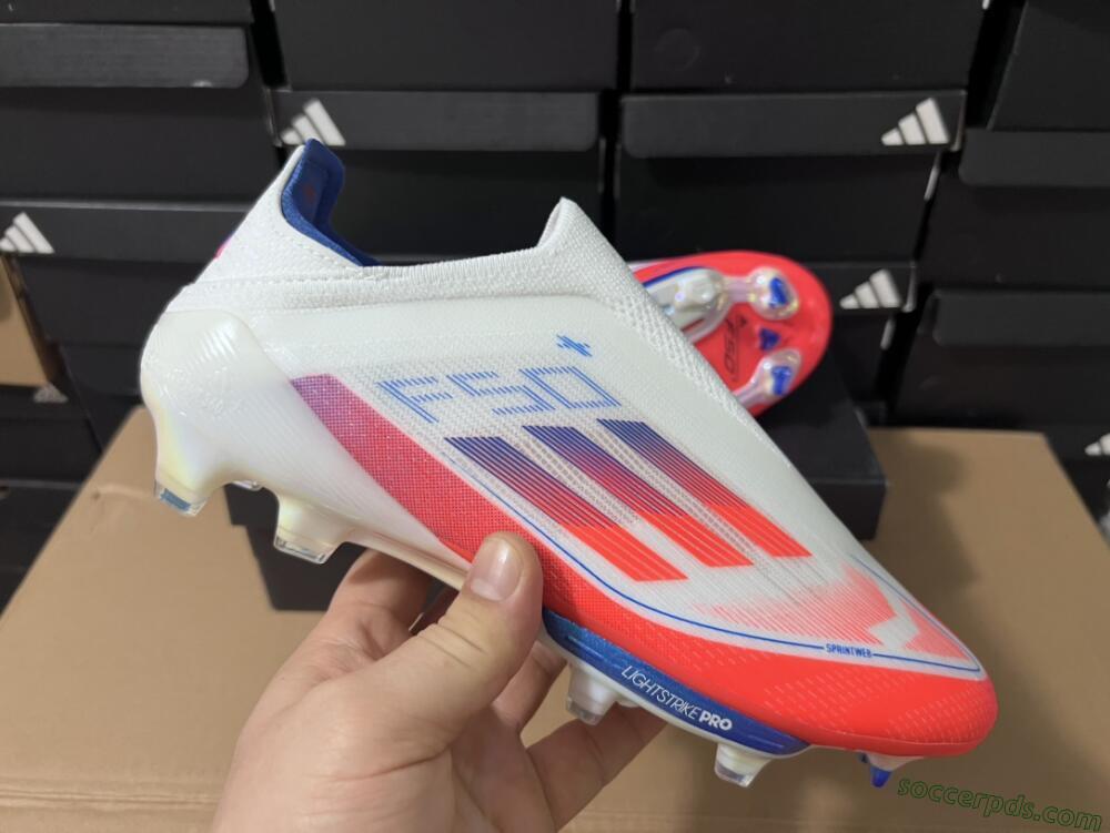 Adidas F50+ Lightstrike Pro Laceless FG Low-Tops Football Boots - Red/White/Blue