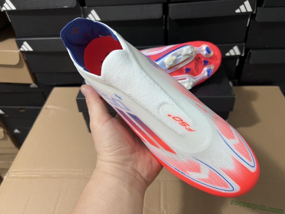 Adidas F50+ Lightstrike Pro Laceless FG Low-Tops Football Boots - Red/White/Blue