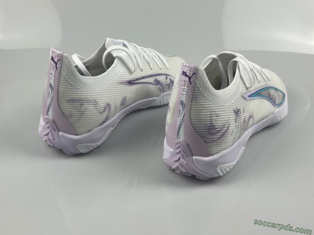 Puma Ultra Ultimate TF Low-Tops Football Shoes - White/Purple/Blue