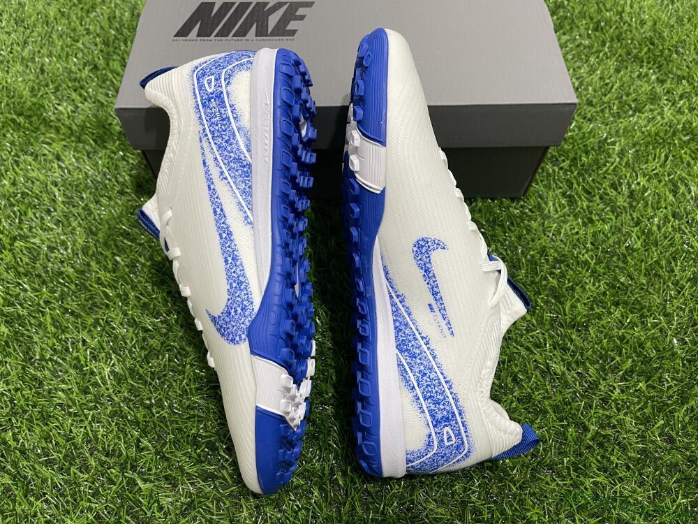 Nike Air Zoom Mercurial Vapor 16 Pro TF Low-Tops Football Shoes - White/Blue