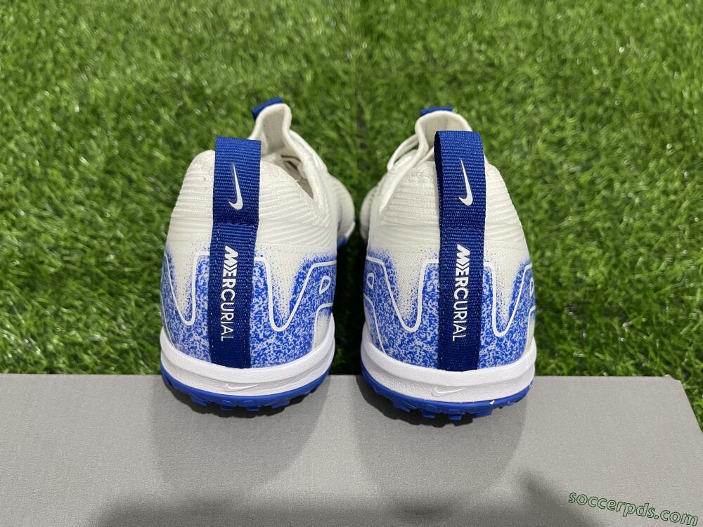 Nike Air Zoom Mercurial Vapor 16 Pro TF Low-Tops Football Shoes - White/Blue
