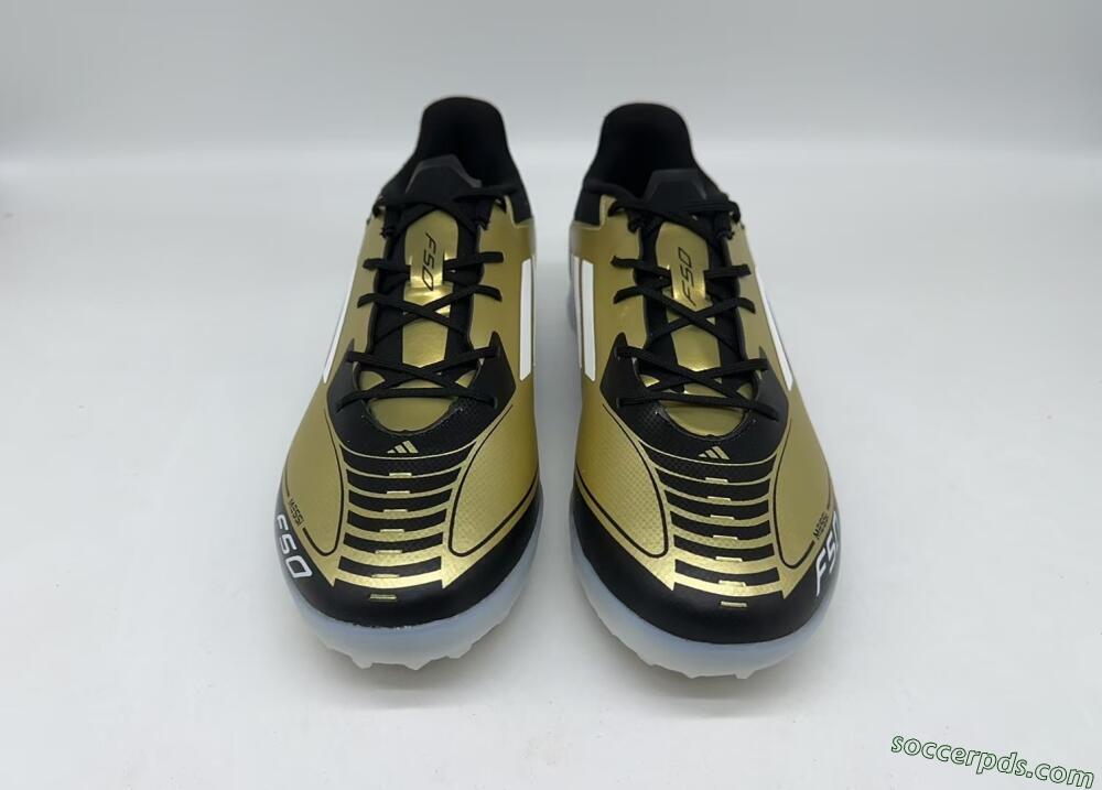 Adidas F50 Pro TF Low-Tops Football Shoes - Gold/White/Black
