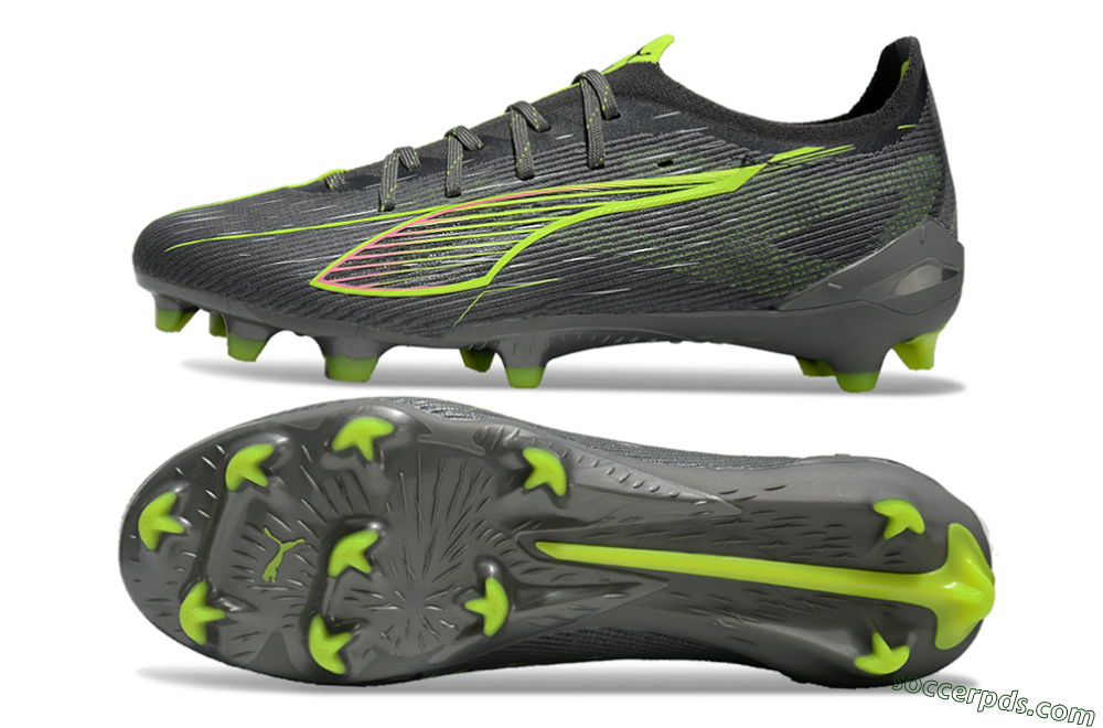 Puma Ultra Ultimate FG Low-Tops Football Boots - Oliver Green/Yellow 0