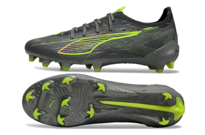 Puma Ultra Ultimate FG Low-Tops Football Boots - Oliver Green/Yellow