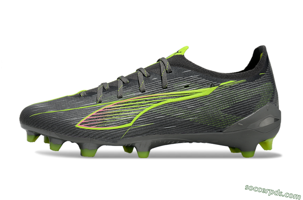 Puma Ultra Ultimate FG Low-Tops Football Boots - Oliver Green/Yellow 2