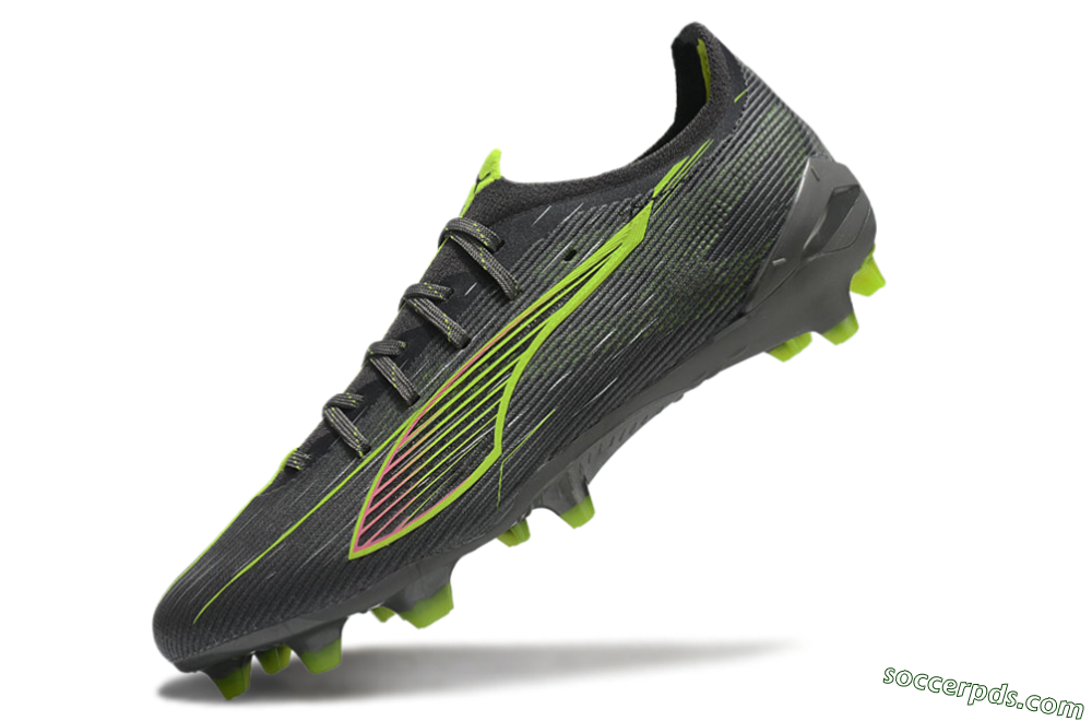 Puma Ultra Ultimate FG Low-Tops Football Boots - Oliver Green/Yellow 4