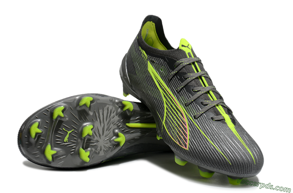 Puma Ultra Ultimate FG Low-Tops Football Boots - Oliver Green/Yellow 3