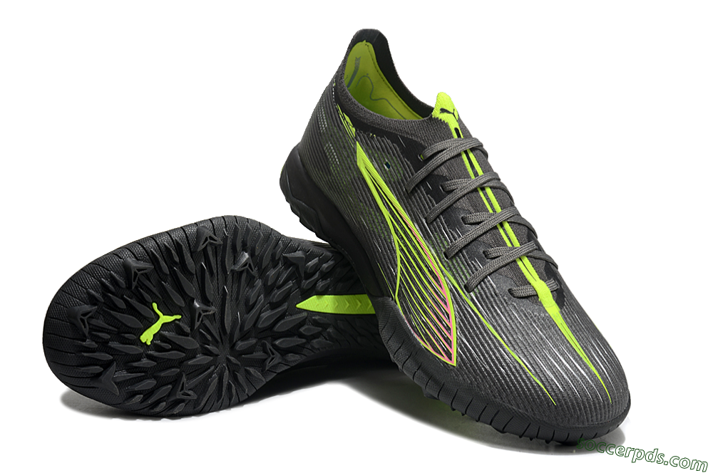 Puma Ultra Ultimate TF Low-Tops Football Shoes - Oliver Green/Yellow 3