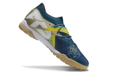 Puma x Neymar Future 7 Ultimate bna TF Low-Tops Football Shoes - Blue/Yellow/Green