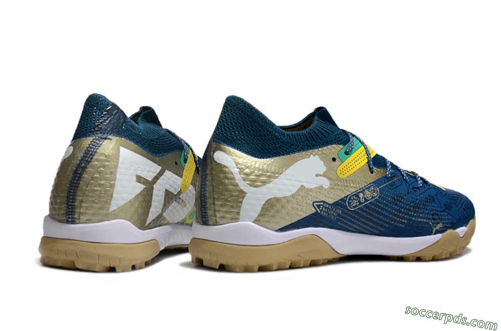 Puma x Neymar Future 7 Ultimate bna TF Low-Tops Football Shoes - Blue/Yellow/Green 6