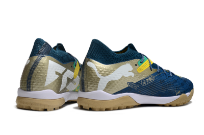 Puma x Neymar Future 7 Ultimate bna TF Low-Tops Football Shoes - Blue/Yellow/Green