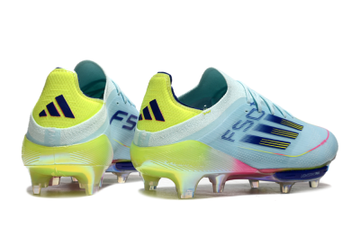 Adidas F50+ Lightstrike Elite FG Low-Tops Football Boots - Blue/Yellow/Pink