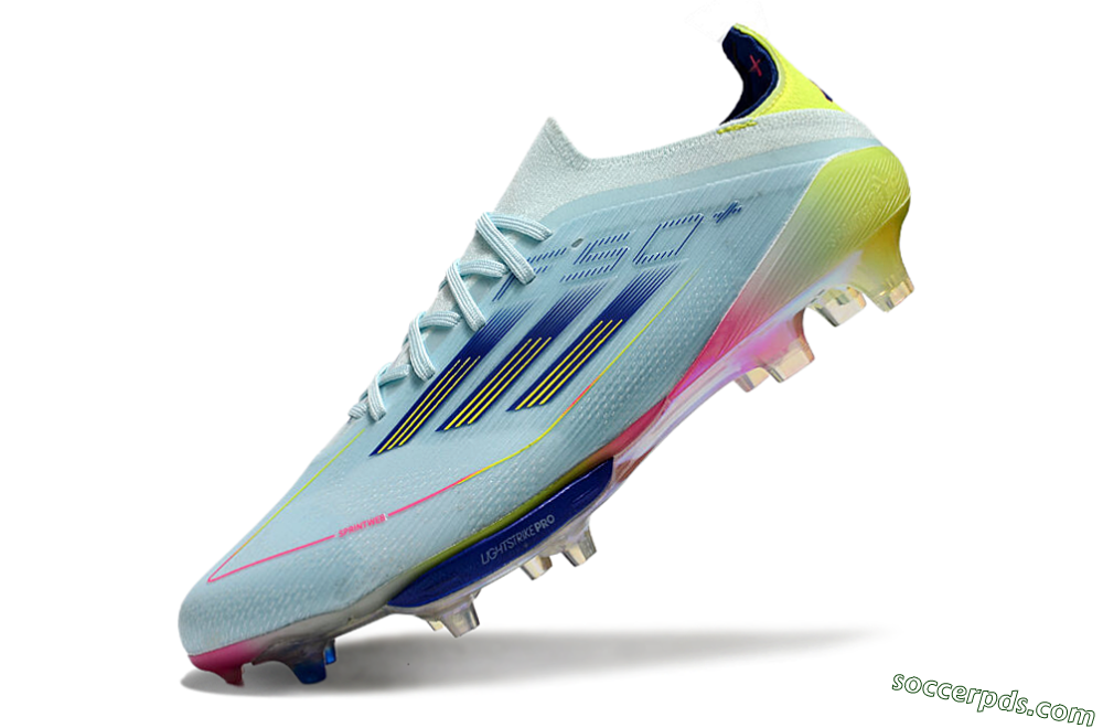Adidas F50+ Lightstrike Elite FG Low-Tops Football Boots - Blue/Yellow/Pink 5