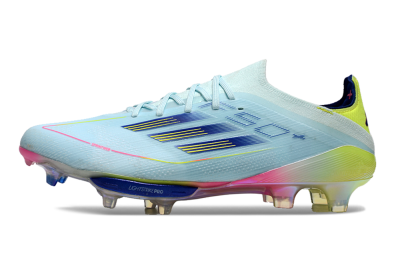 Adidas F50+ Lightstrike Elite FG Low-Tops Football Boots - Blue/Yellow/Pink
