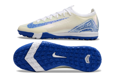 Nike Air Zoom Mercurial Vapor 16 Elite TF Low-Tops Football Shoes - White/Blue/Jade