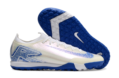 Nike Air Zoom Mercurial Vapor 16 Elite TF Low-Tops Football Shoes - White/Blue/Jade