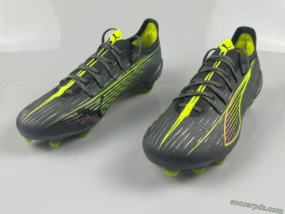 Puma Ultra Ultimate FG Low-Tops Football Boots - Oliver Green/Yellow