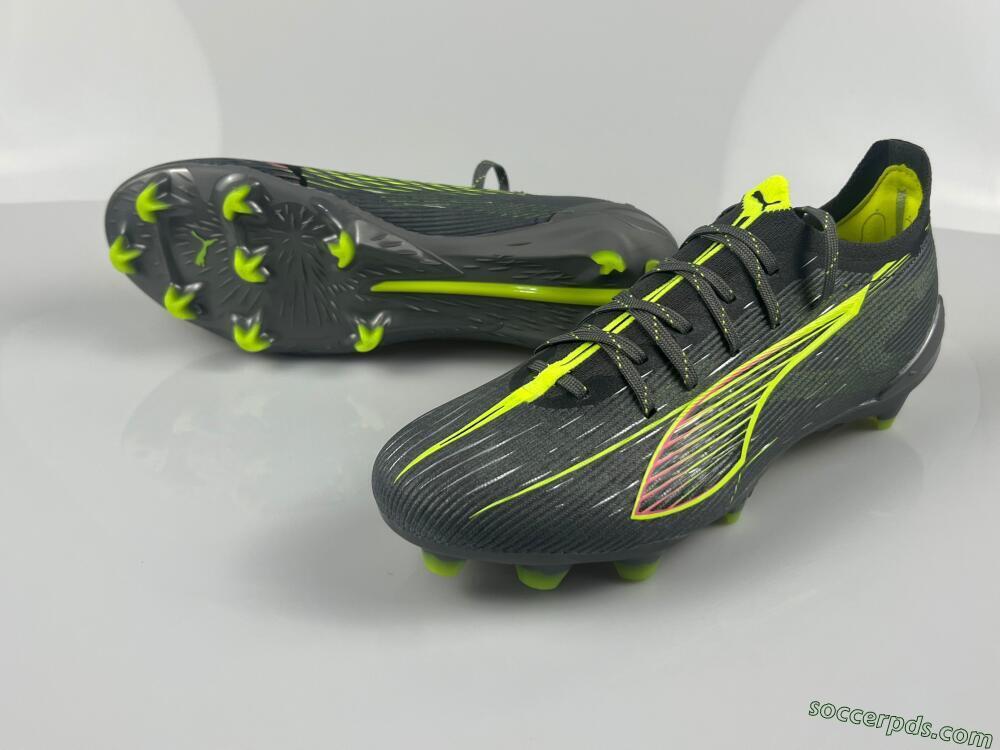 Puma Ultra Ultimate FG Low-Tops Football Boots - Oliver Green/Yellow