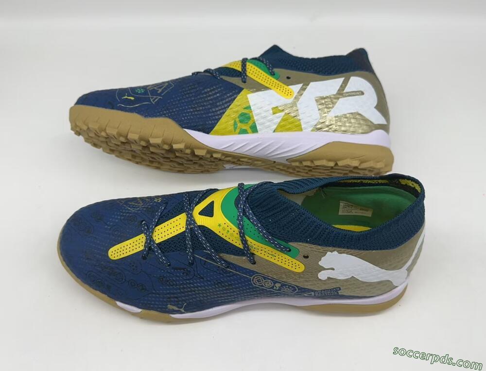 Puma x Neymar Future 7 Ultimate bna TF Low-Tops Football Shoes - Blue/Yellow/Green