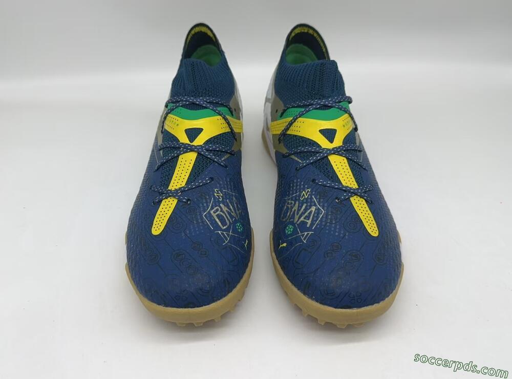 Puma x Neymar Future 7 Ultimate bna TF Low-Tops Football Shoes - Blue/Yellow/Green