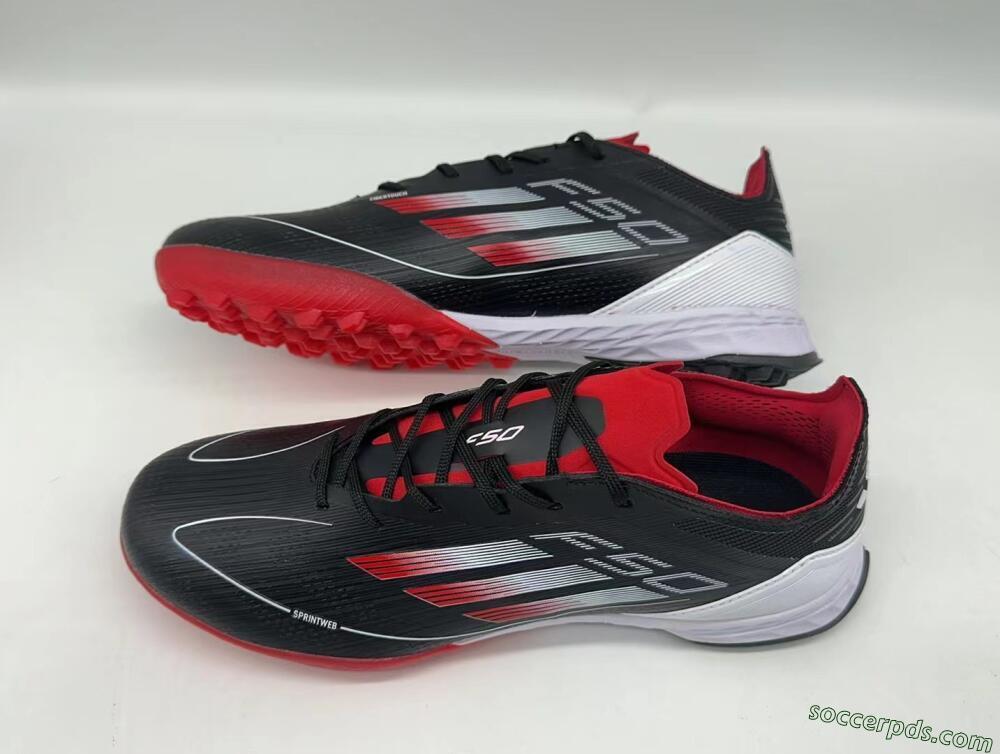 Adidas F50 Pro TF Low-Tops Football Shoes - Black/Red/White