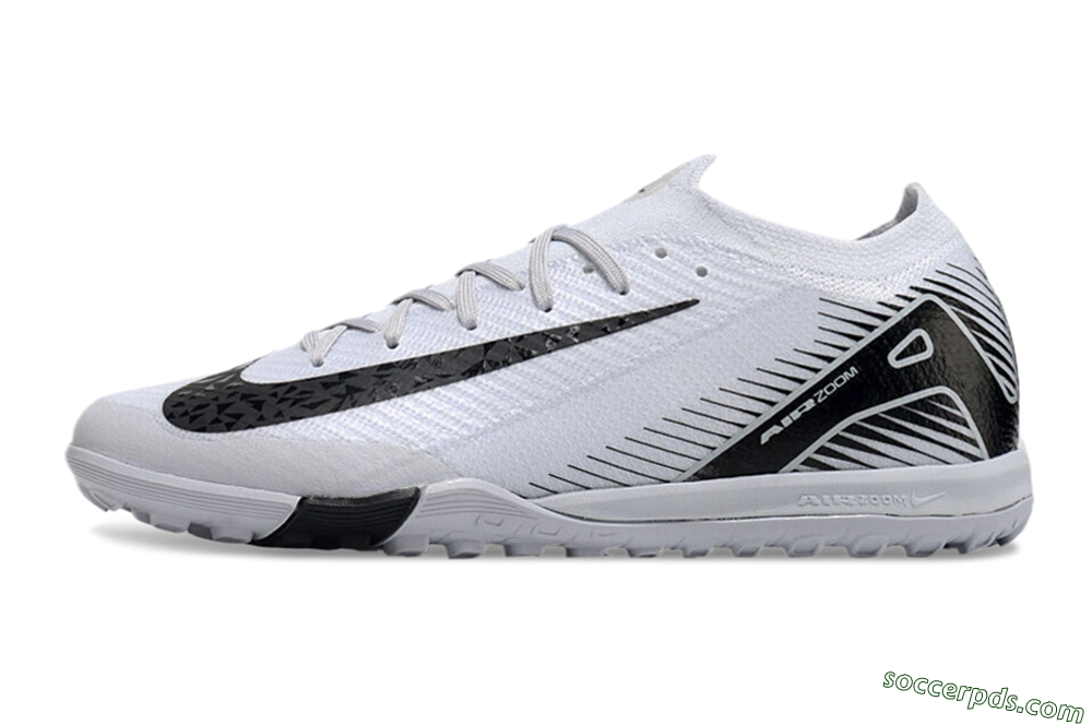 Nike Air Zoom Mercurial Vapor 16 Elite Low-Tops Football Boots - White/Black 2