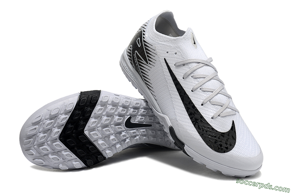 Nike Air Zoom Mercurial Vapor 16 Elite Low-Tops Football Boots - White/Black 3